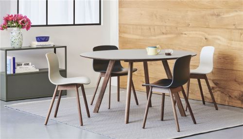HAY AAC ECO 12 About A Chair SH: 46 cm - Lacquered Solid Walnut/ECO White