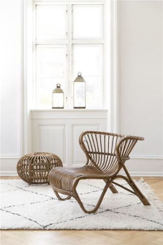 Sika-Design Ottoman Ø: 55 cm - Polished Antique