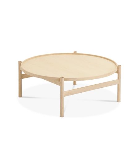 Brdr. Krüger HB Sofabord Ø: 100 cm - Hvidolieret Ahorn