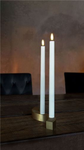 Sirius Sille Tall Genopladelige Stearinlys H: 35 cm 2 stk - Hvid