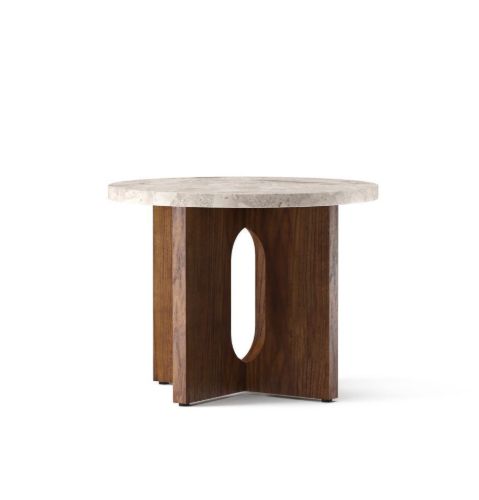Audo Copenhagen Androgyne Side Table Ø: 50 cm - Walnut/Kunis Breccia
