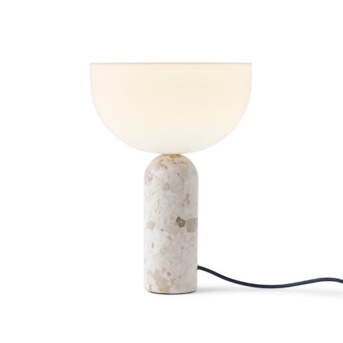 New Works Kizu Table Lamp Ø: 25 cm - Kunis Breccia Marble/White Acrylic