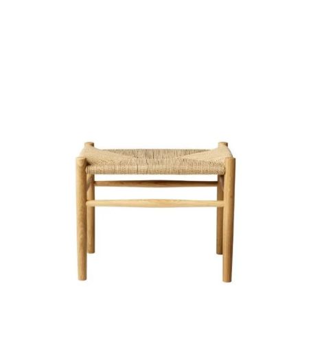FDB Møbler J83 Skammel Jørgen Bækmark H: 41 cm - Natur Flet/Eg 