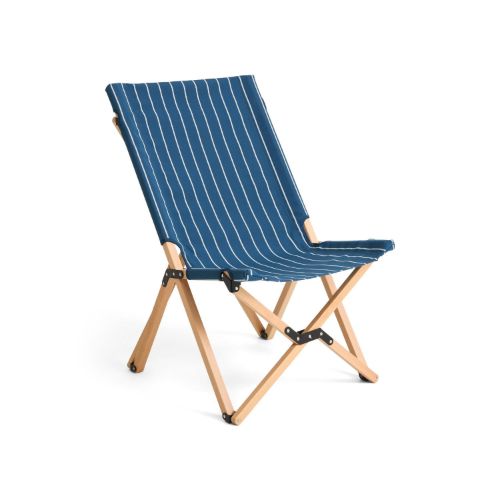 HAY Outdoor Market Folding Chair B: 52 cm - Blue/Beige Stripe 