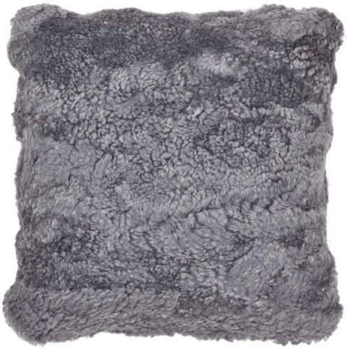 Natures Collection New Zealand Sheepskin Cushion 40x40 cm - Light Grey OUTLET