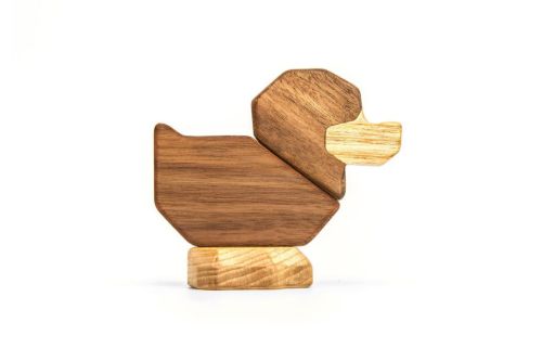 FableWood Ælling 8x8 cm - Valnød/Ask OUTLET