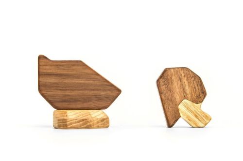 FableWood Ælling 8x8 cm - Valnød/Ask OUTLET