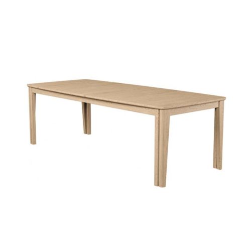 Skovby SM108 spisebord med udtræk - naturolieret massiv eg bordplade og stel - inkl. 3 stk. tillægsplader i naturolieret eg finer - B 101 x L 238-391 x H 74 cm  