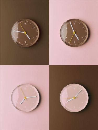 HAY Wall Clock Ø: 26,5 cm - Recycled Aluminium/Brown