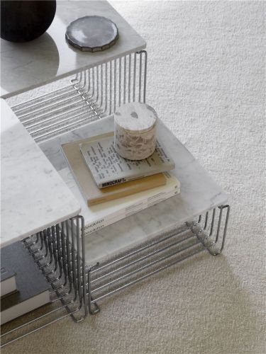 Montana Panton Wire Topplade Single 1,2x34,8x25,7 cm - White Marble