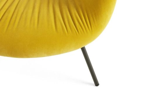 HAY AAL87 Chair H: 81 cm - Black Powder Coated Steel / Lola Yellow