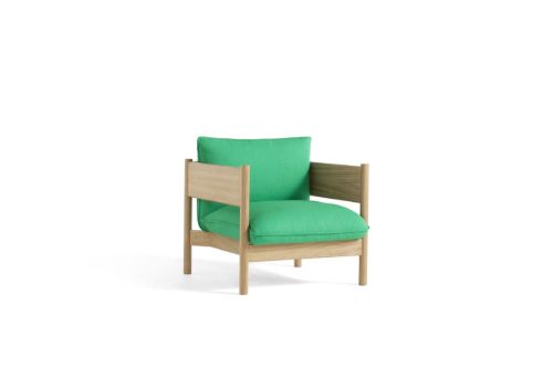 HAY Arbour Club Armchair SH: 40 cm - Vidar 932 / Bottle Green Water-Based Lacquered Solid Beech