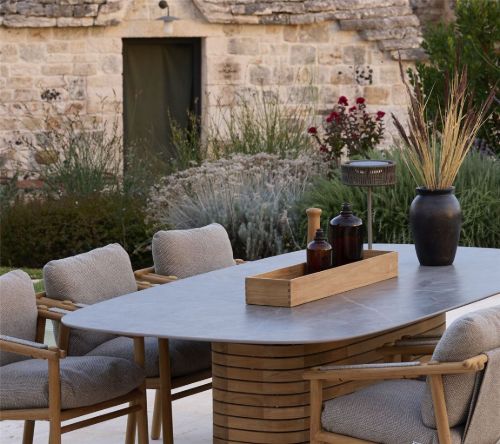 Cane-line Outdoor Mellow Spisebord Ovalt Large- Teak/Taupe