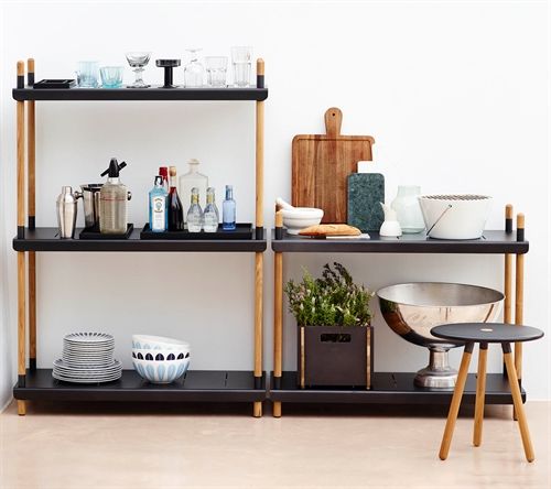 Cane-line Outdoor Frame Reolsystem Høj - Teak/Lava Grey
