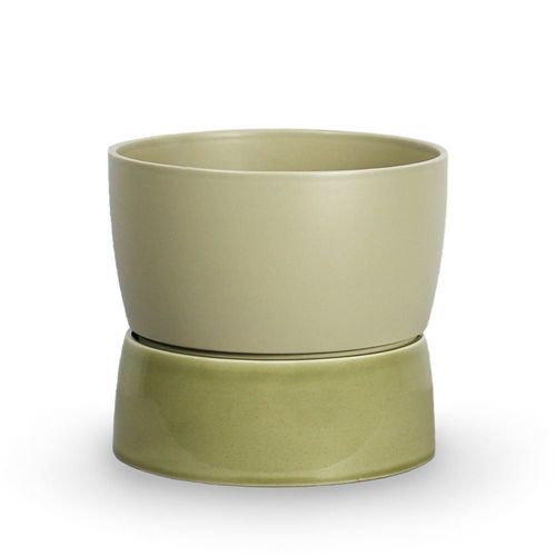 Ro Collection Two Tone Planter Floor Large Ø: 34 cm - Artichoke Green