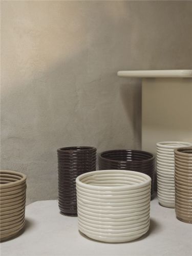 Ferm Living Corduroy Pot H: 20 cm - Off-White