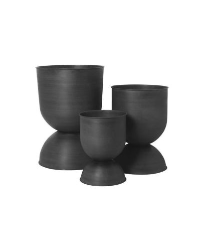 Ferm Living Hourglass Pot Small Ø: 30 cm - Black