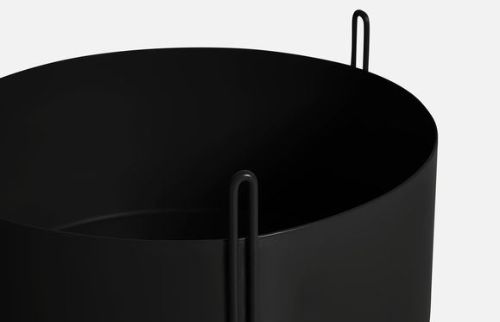 Woud Pidestall Planter Large H: 55 cm - Black