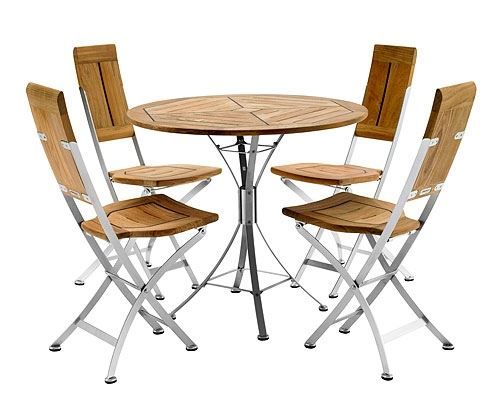 Kircodan Cappuccino Havebord Ø: 80 cm - Teak