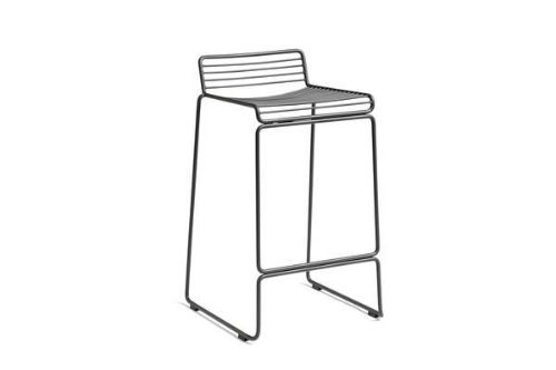 HAY Hee Bar Stool Low SH: 65 cm - Asphalt Grey