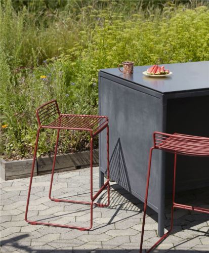 HAY Hee Bar Stool Low SH: 65 cm - Asphalt Grey