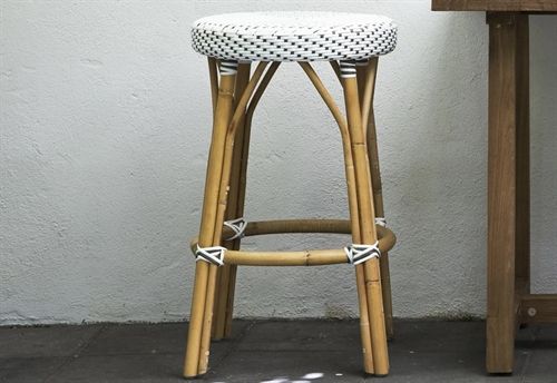 Sika-Design Simone Counterstol H: 68 cm - White w. Cappuchino Dot 