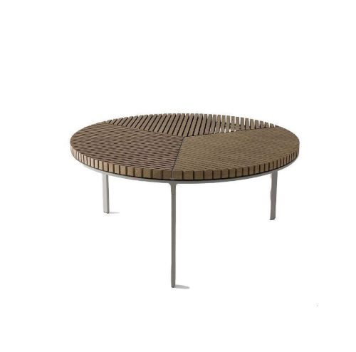 Vipp 716 Outdoor Open-Air Coffee Table Ø: 90 cm - Teak