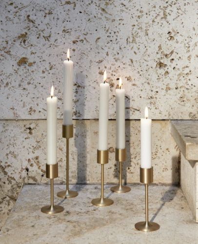 &Tradition SC59 Collect Candleholder H: 18cm - Brushed Brass 