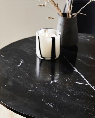 Nordal ERIE Cafébord H: 75 cm - Træ/Sort Marmor