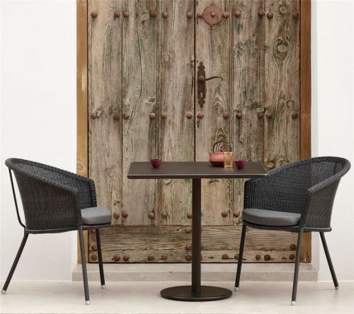 Cane-line Outdoor Go Cafébord 75x75 cm - Lava Grey/Aluminium