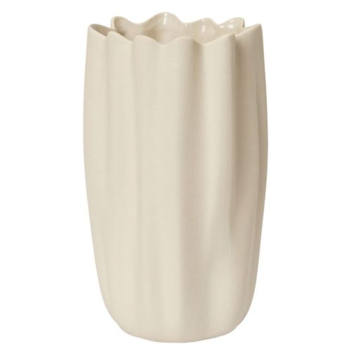 Ferm Living Nium Vase H: 23 - Sten/Off-White