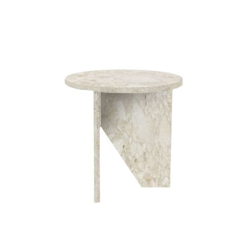Muubs Sidebord Verde Ø: 40 cm - Creme Marmor