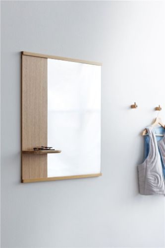 Moebe Spejl med hylde 72x70 cm - Oak