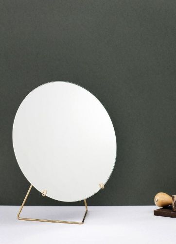Moebe Standing Mirror Ø: 20 cm - Brass