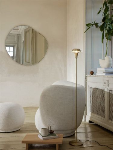 Ferm Living Pond Mirror XL 94x87 cm - Dark Chrome