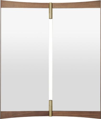 GUBI Vanity Wall Mirror 2 58,2x69 cm - American Oiled Walnut/Brass