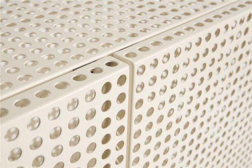HAY Perforated Floor Cabinet Large 146,5x89 cm - Steel/Eggshell 