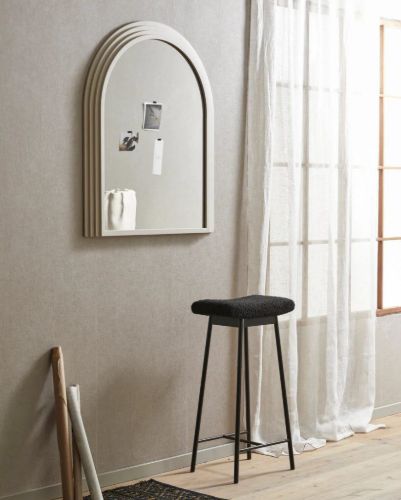 Nordal FALCO Spejl i jern 92x77 cm - Sand