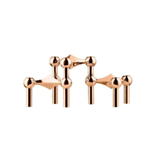 STOFF Nagel Candle Holder Set of 3 H: 6,9 cm - Rose Gold