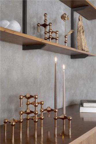 STOFF Nagel Candle Holder H: 6,9 cm - Rose Gold
