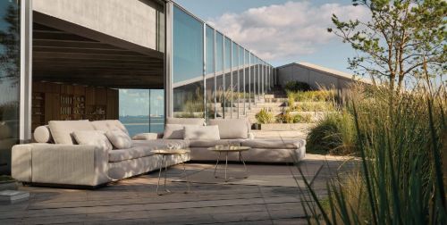 HOUE Drift Lounge Sofa Left B: 205,5 cm - Oak/Yalees Beige