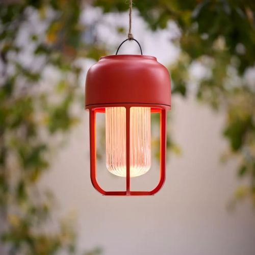 HOUE Light No. 1 Outdoor Portable Solar Light H: 21 cm - Aluminium/Cayenne