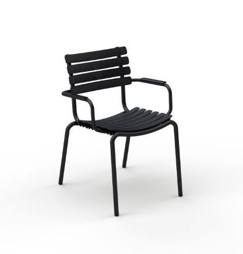 HOUE ReCLIPS Spisebordsstol B: 61 cm - Sort / Aluminium