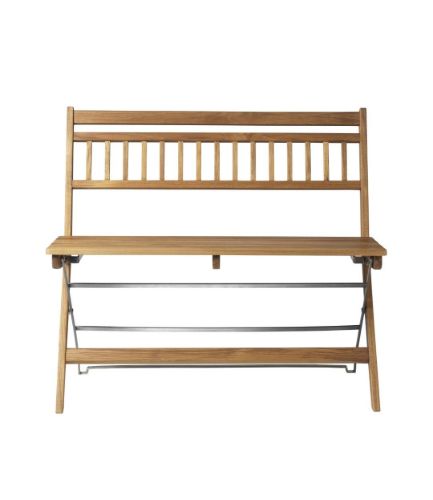 FDB Møbler M24 Lilleø Altanbænk SH: 45 cm - Natur Olieret Teak 