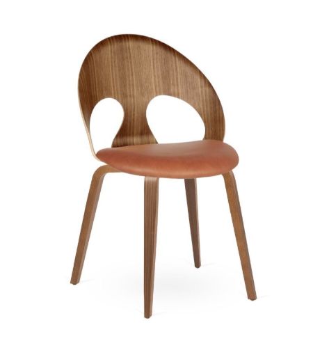Vermund VL1100 Spisebordsstol  - Olieret Valnød/Sierra Cognac Læder