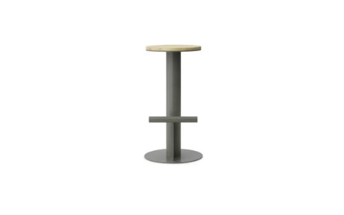 Normann Copenhagen Pole Barstol H: 75 cm - Grå Stål/Fyrretræ