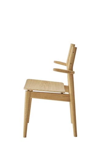 Duus & Møller Spisebordsstol Rosa m. Armlæn H: 80 cm - Massiv Eg/Egefiner/Naturolie
