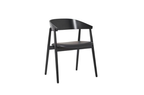 Andersen Furniture AC2 Stol  H: 74 cm - Bøg Sort/Sort Læder 