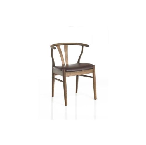 Findahl by Hammel Frida Spisebordsstol  - Lakeret Eg/Læder Choko 5004
