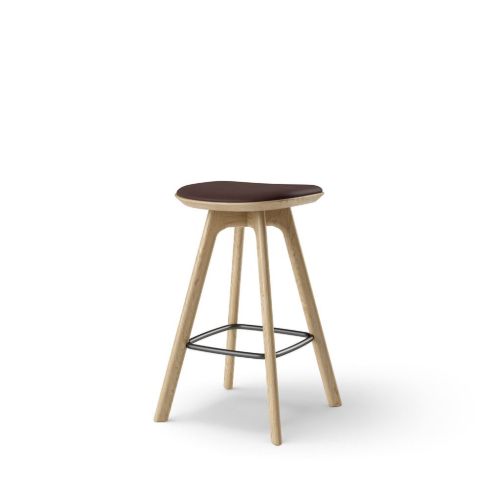Brdr. Krüger Pauline Barstol H: 65 cm - Olieret Eg/Cinnamon Læder 